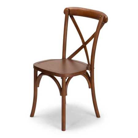 ATLAS COMMERCIAL PRODUCTS Vineyard Estate Cross Back Chair, Mark II, Medium Natural XBC50MNAT